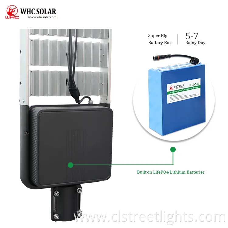 Whc IP65 All in Two Intergrated Split Solar Panel LED Street Light